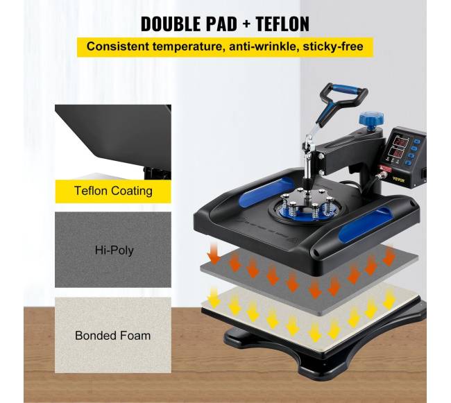 15x15 cm tekstilės sublimacinė presavimo mašina5