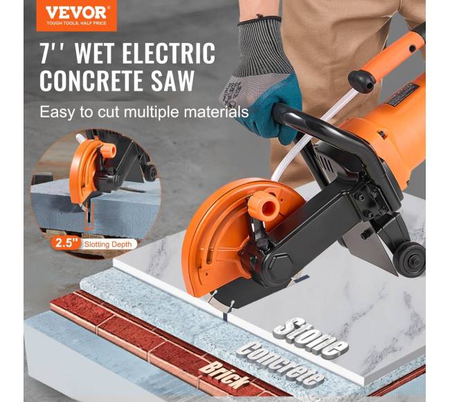 Elektrinis betono pjūklas su vandens pompa ir geležte1