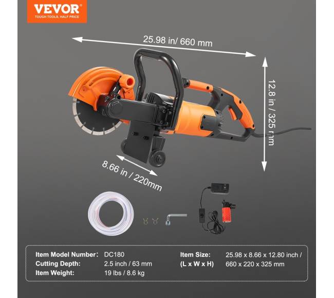 Elektrinis betono pjūklas su vandens pompa ir geležte6