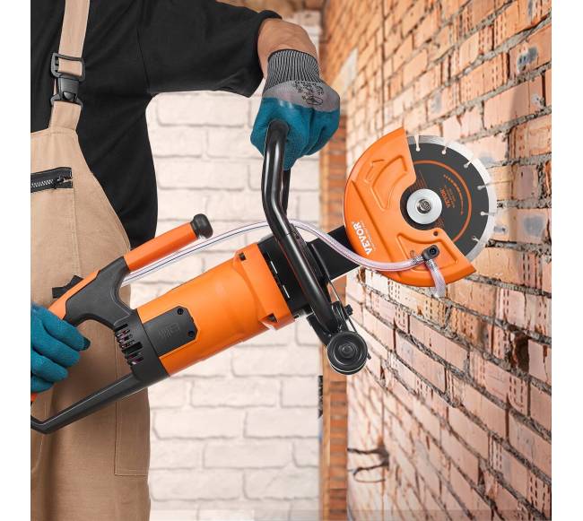 Elektrinis betono pjūklas su vandens pompa ir geležte7