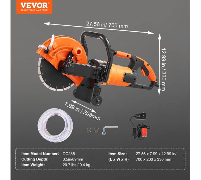 9 colių elektrinė betono pjovimo mašina6