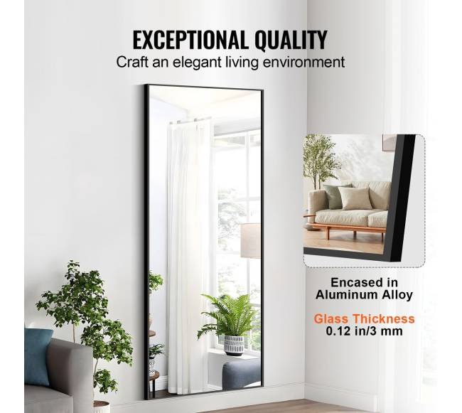 Viso ilgio grindų veidrodis su atrama3