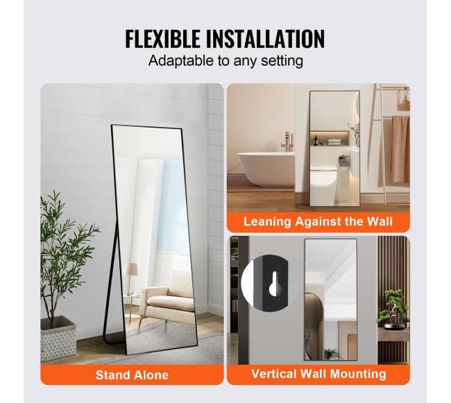 Viso ilgio grindų veidrodis su atrama4