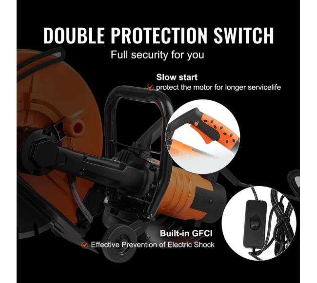 14 colių elektrinis betono pjūklas su vandens pompa4