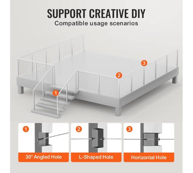 Turėklų stulpas su kampu 304