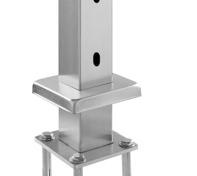 Turėklų stulpas su kampu 309