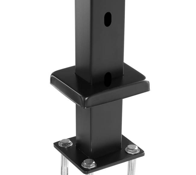 juodas kabelių turėklų stulpas laiptams0