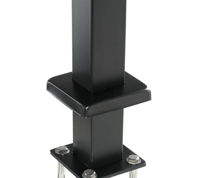 Plieninis turėklas be skylių 91x5x5 cm, juodas8