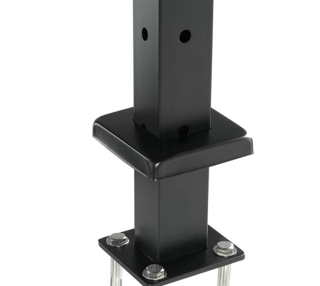 Laiptų turėklų kampinis stulpas 107x2.5x5 cm juodas0