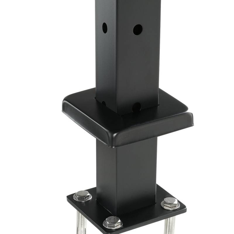 Laiptų turėklų kampinis stulpas 107x2.5x5 cm juodas0