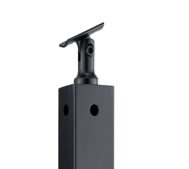 Laiptų turėklų kampinis stulpas 107x2.5x5 cm juodas9