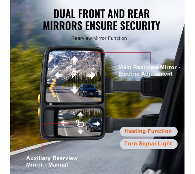 Galiniai veidrodėliai Ford F250-F550 2008-20163