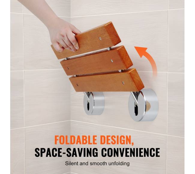 Sulankstoma tikmedžio dušo kėdutė 51 x 33 cm3