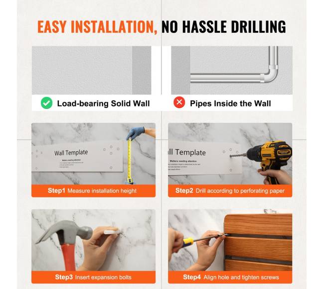 Sulenkiama ąžuolinė dušo kėdutė, montuojama ant sienos4