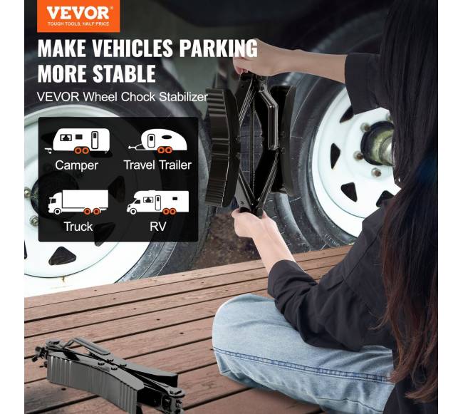 Ratų chock stabilizatoriaus komplektas RV priekaboms1