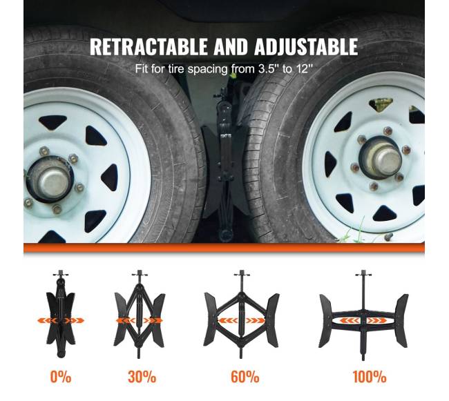 Ratų chock stabilizatoriaus komplektas RV priekaboms2