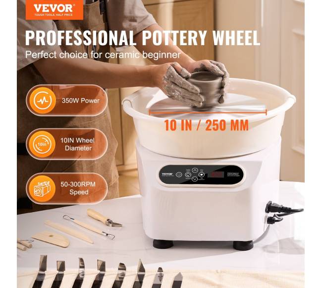 10 colių keramikos žiedimo ratas su pėdalais1