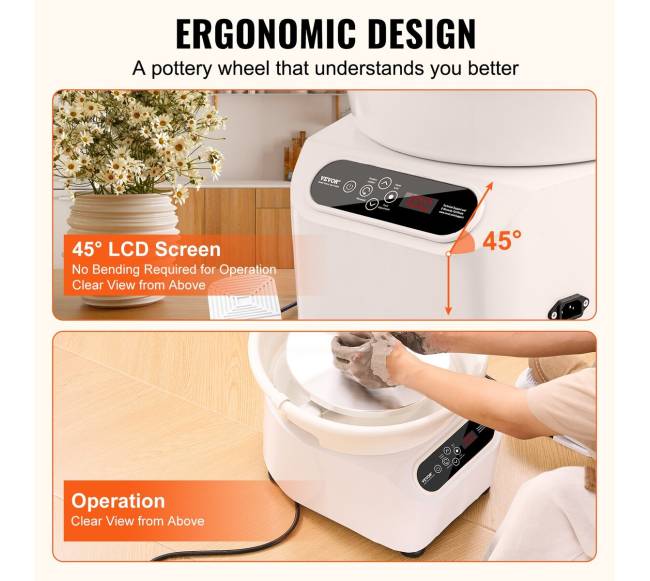 10 colių keramikos žiedimo ratas su pėdalais5