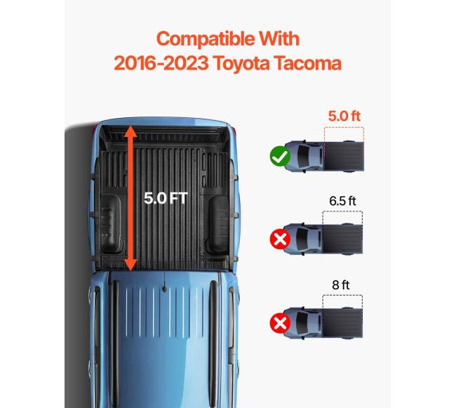 Tri-fold dangtis Toyota Tacoma 2016-20231