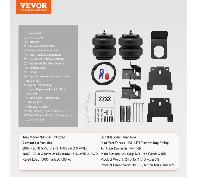 Oro pagalvių sistema Chevrolet Silverado GMC Sierra6