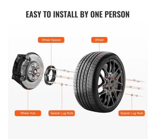 Ratų tarpiklių 6x5.5 colių komplektas 4 vnt.5