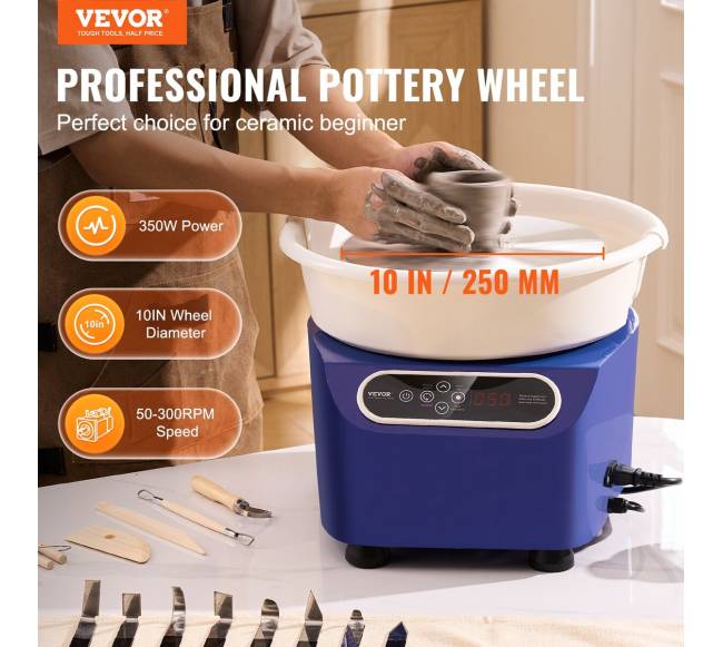 Keramikos žiedimo rato staklės 350W mėlynos1