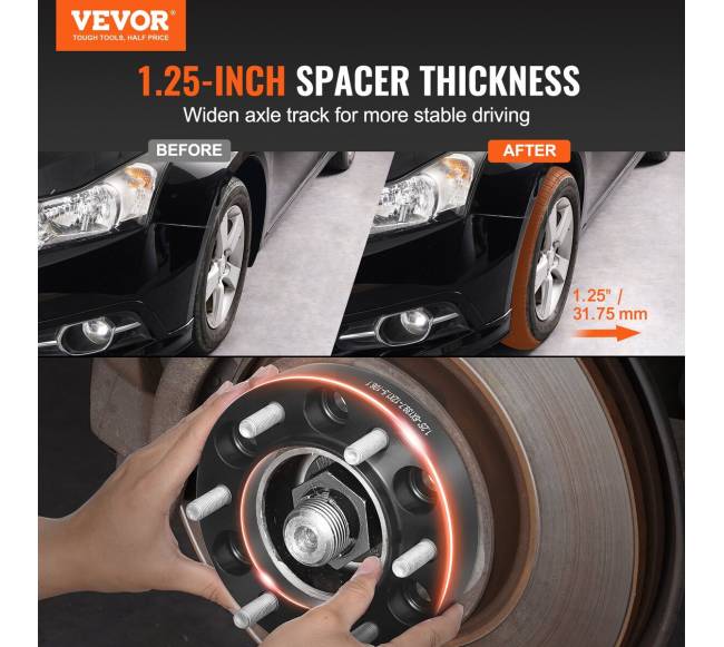 Ratų tarpiklis 31.75mm 6 tvirtinimo juodas1