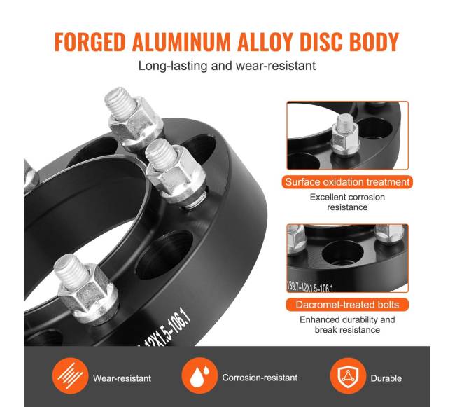 Ratų tarpiklis 31.75mm 6 tvirtinimo juodas4