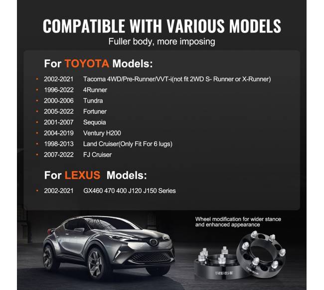 Ratų tarpinių rinkinys, 38 mm, 6 vnt.3