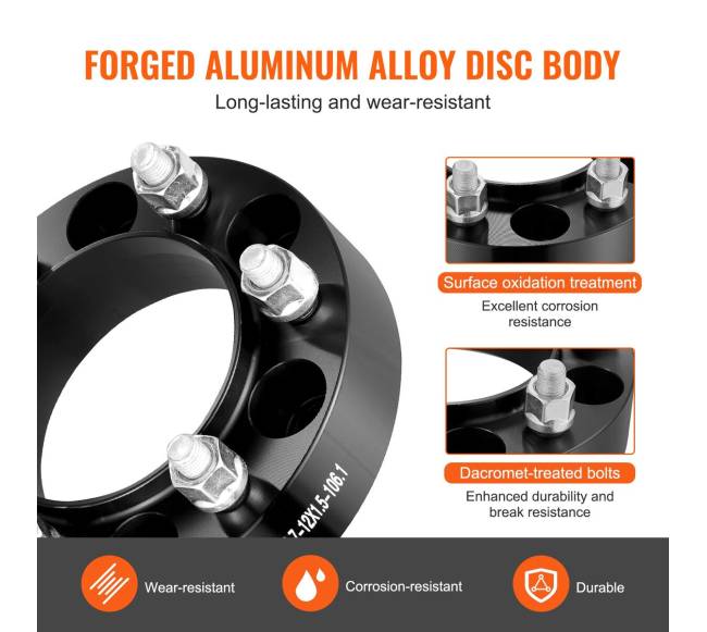 Ratų tarpinių rinkinys, 38 mm, 6 vnt.4