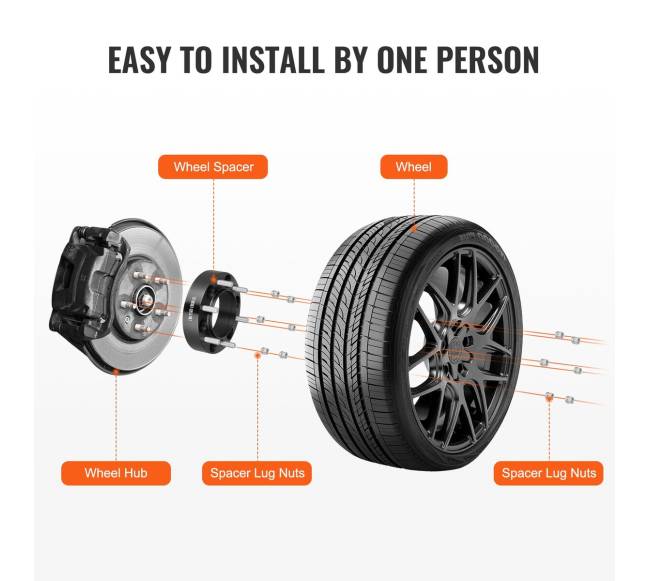 Ratų tarpinių rinkinys, 38 mm, 6 vnt.5