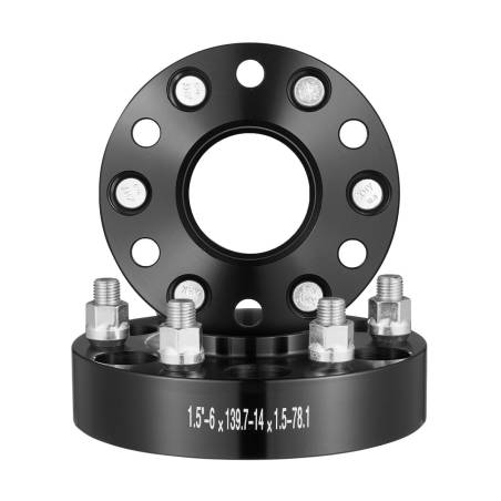 Ratų tarpikliai 38 mm, 6 varžtai, 4 vnt. juodi0