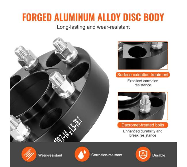 Ratų tarpikliai 38 mm, 6 varžtai, 4 vnt. juodi4