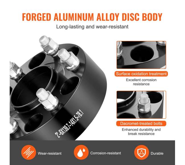 Ratų adapteriai 6 skylių, 4 vnt., juoda4