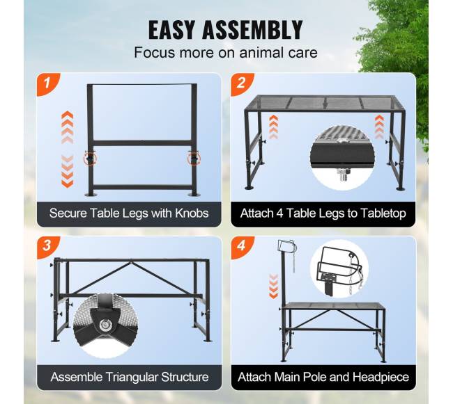 Gyvulių kirpimo stovas 53-83 cm 119x58 cm4
