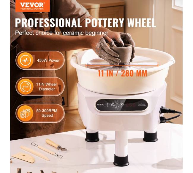 Keramikos žiedimo staklės 28 cm, 450 W, 3 kojos1