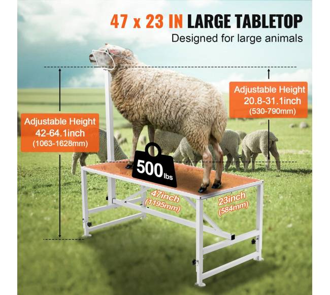 Ožkų kirpimo stovas reguliuojamas 53-83 cm3