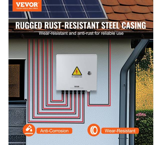 Saulės PV skirstymo dėžė 6 linijų, 10A IP651