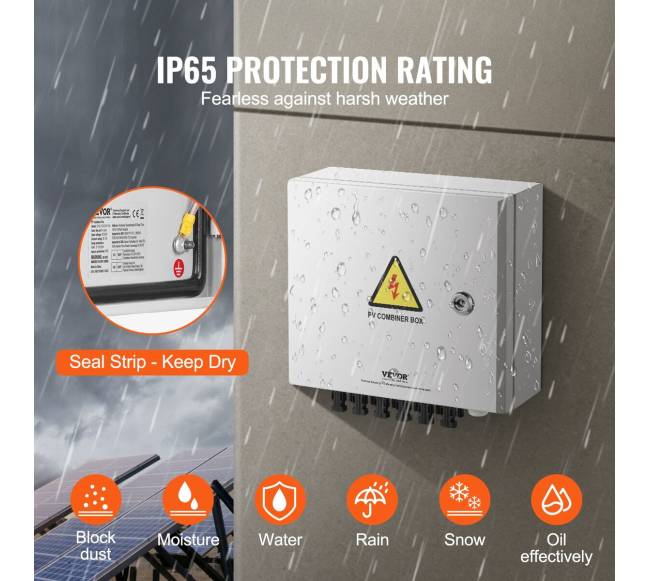 Saulės PV skirstymo dėžė 6 linijų, 10A IP653