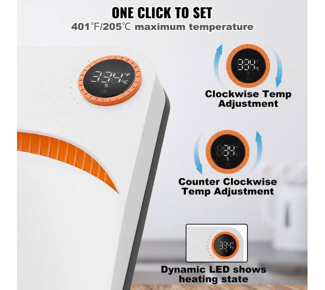 Nešiojamas 7x6 colių termo presas sublimacijai3