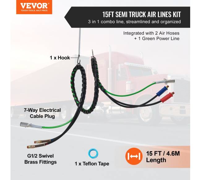 12 pėdų sunkvežimio oro linijų rinkinys1