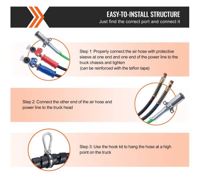 12 pėdų sunkvežimio oro linijų rinkinys5