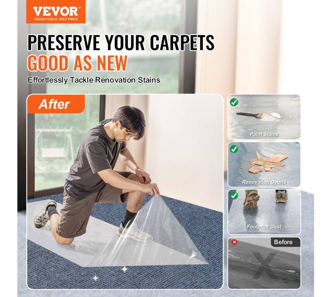 Automobilio kilimėlio apsauga, lipni plėvelė 91 cm x 60 m1