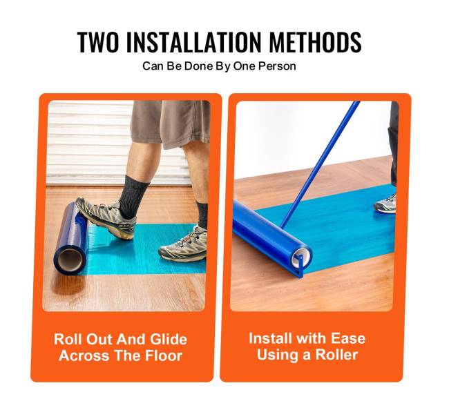 Grindų apsauginė plėvelė 60 cm x 60 m PE mėlyna4