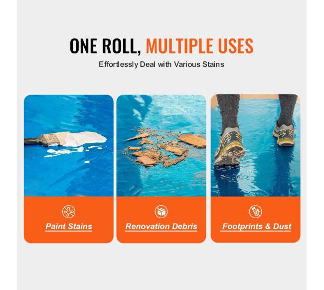 Grindų apsauginė plėvelė 60 cm x 60 m PE mėlyna5