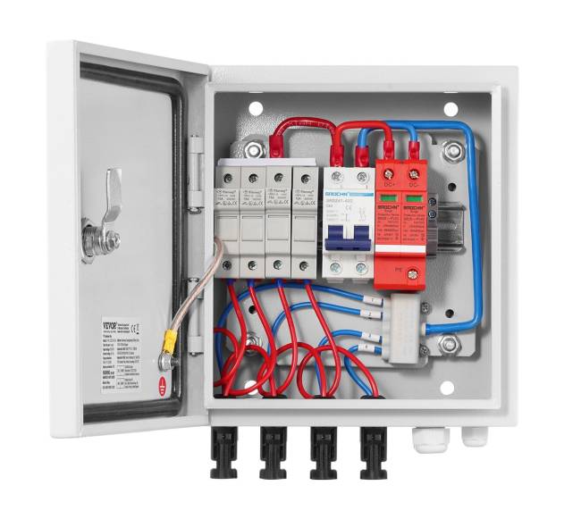 Saulės fotoelektrinė kombinuoti dėžė 4 gijų 15A IP650