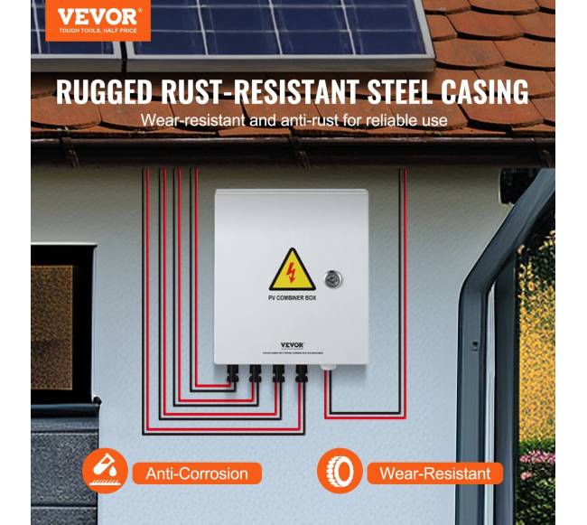 Saulės fotoelektrinė kombinuoti dėžė 4 gijų 15A IP651