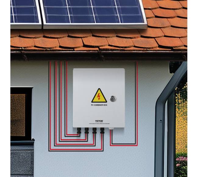 Saulės fotoelektrinė kombinuoti dėžė 4 gijų 15A IP657