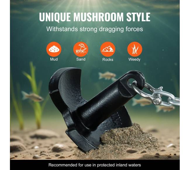 Upės inkaras 5,4 kg su grandine2