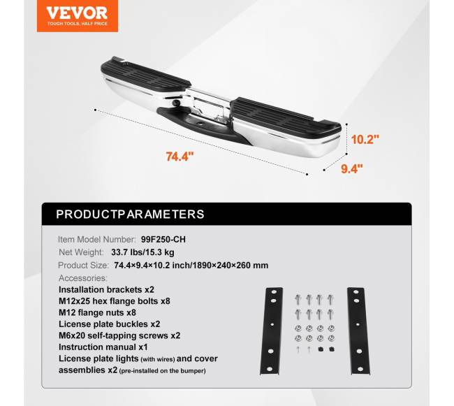 Galinis laiptelio buferis Ford F250F350 1999-20076